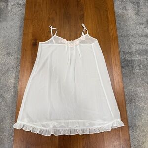 Women's Vintage Slip Dress with Embroidered Flowers Size Medium